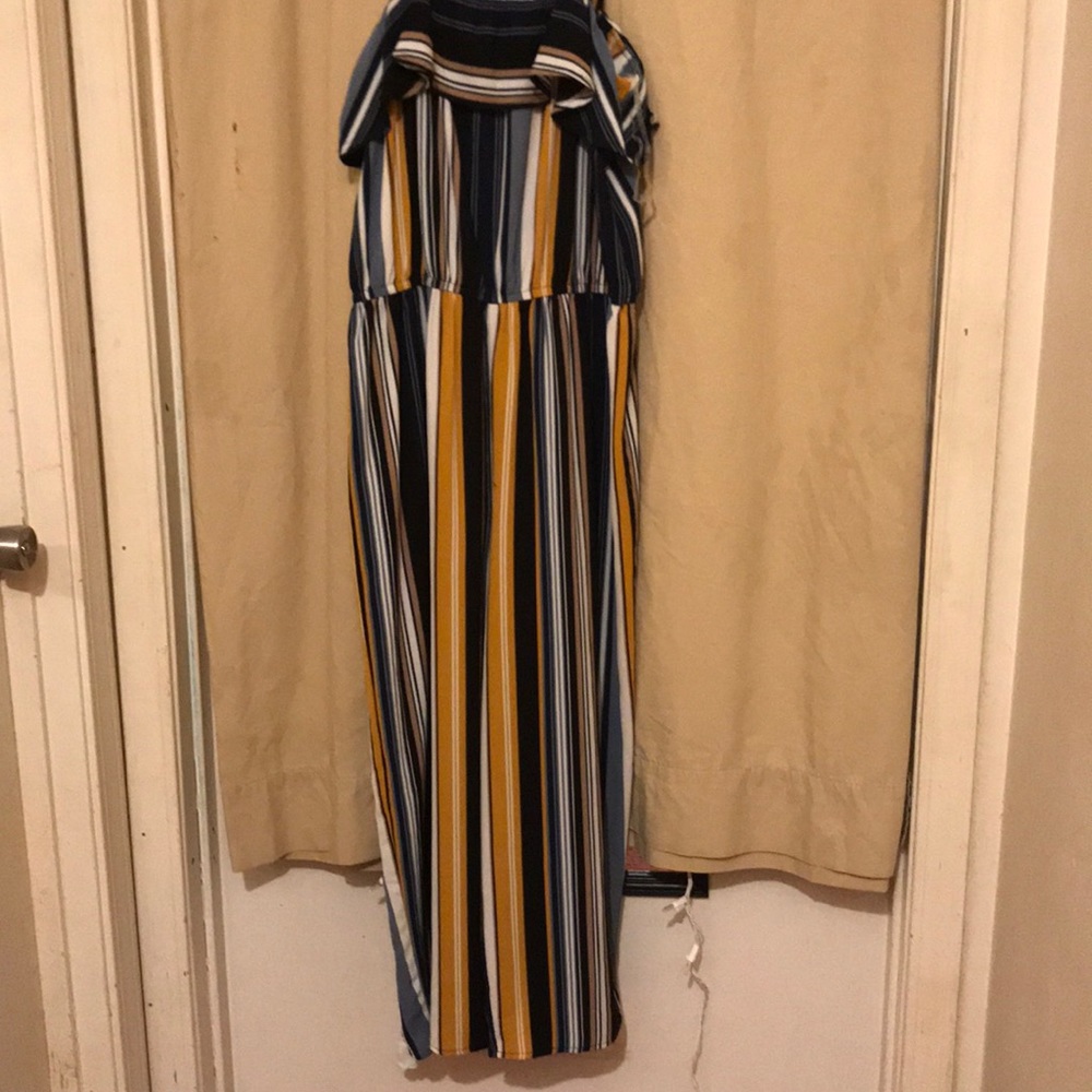 Different color striped jumper